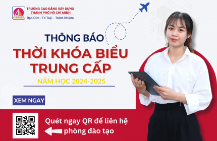 THỜI KHÓA BIỂU HỆ TRUNG CẤP CHÍNH QUY HỌC KỲ I NĂM HỌC 2024-2025